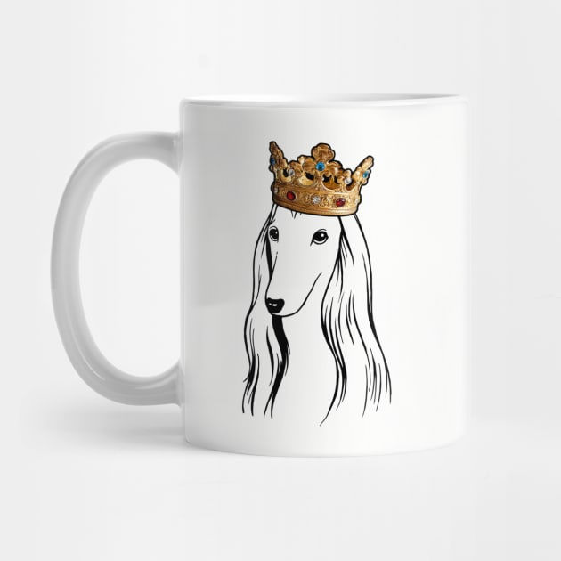 Afghan Hound Dog King Queen Wearing Crown by millersye